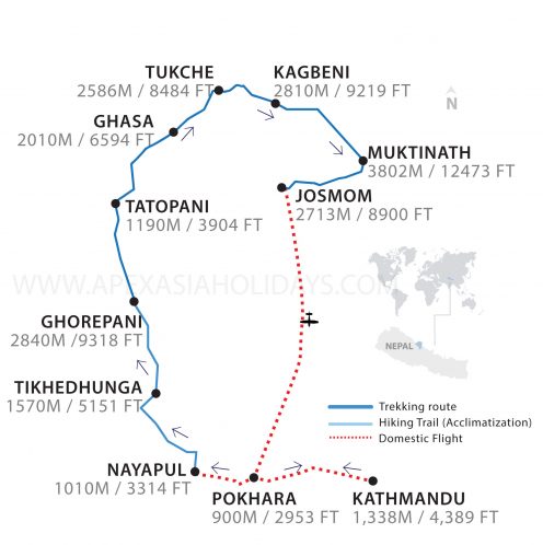 Jomsom-Muktinath-Trek-Map Jomsom Muktinath Trek Map- Annapurna Trekking region