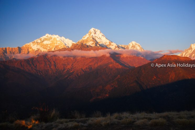 Mt. Annapurna south from the top of Poon Hill in the Poon Hill trekking