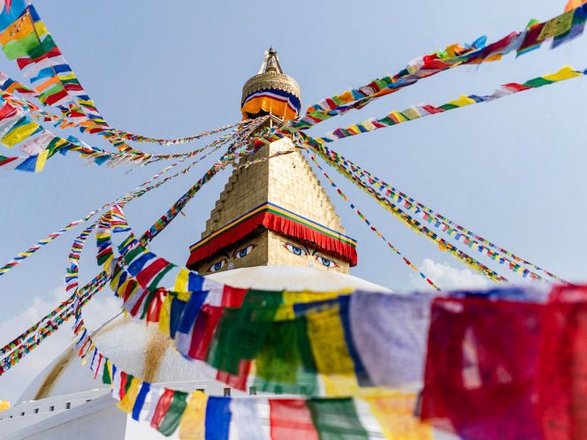 Nepal Vista Tour in Nepal. It is a Bouddhanath Stupa. A trip by Apex Asia Holidays